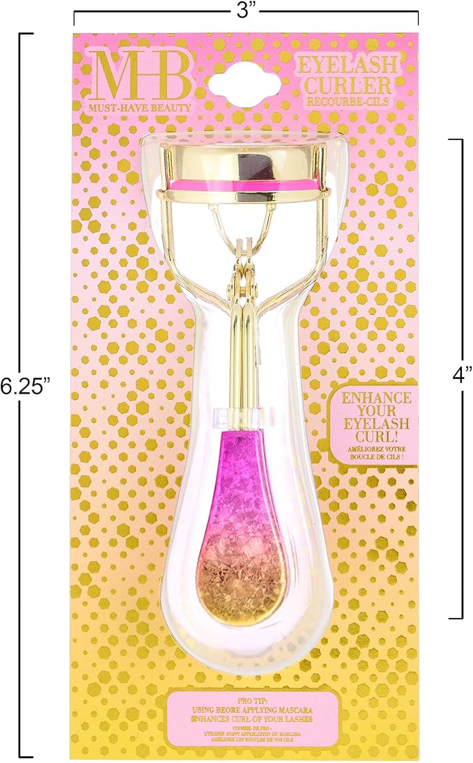 Eyelash Curler - 1pc Ombre Metallic Pink Gold Precision Lash Curler, Comfort Grip Lash Curler | Pro Beauty Tools for Effortless Eyelash Curling