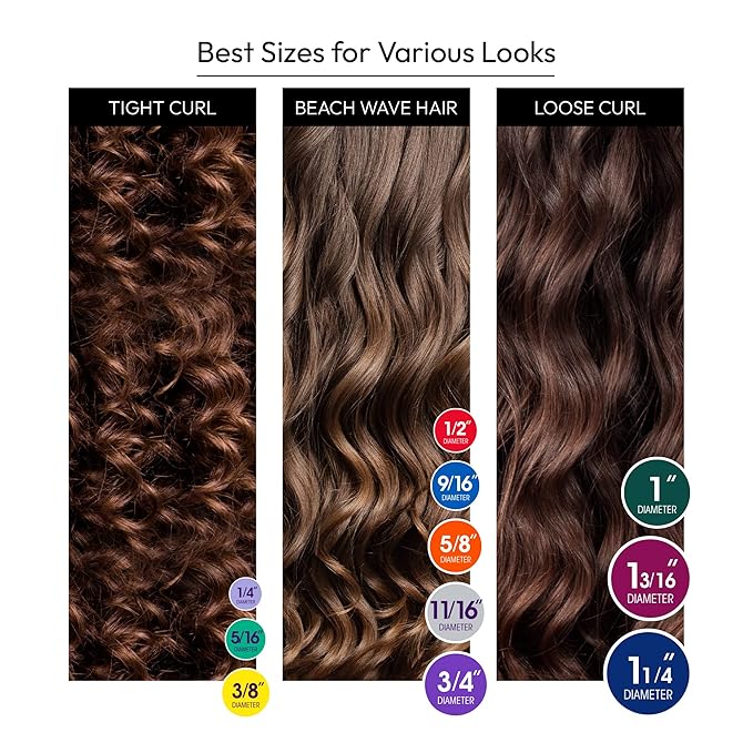 Red by Kiss Flexi Rods - Heatless Hair Curler for 90S Glamorous Bouncy Curls Beach Waves, No Slips, Sleep Styler 10" Length (3/4" Diameter)