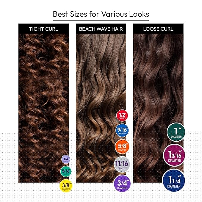 Red by Kiss Flexi Rods - Heatless Hair Curler for 90S Glamorous Bouncy Curls Beach Waves, No Slips, Sleep Styler (10" Length, 5/8" Diameter)