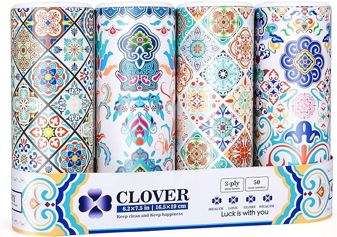 Car Tissue Holder with Facial tissues Bulk, Tissue for Cup Holder, Round Tissue Boxes for car tissues Cylinder,Travel tissues Packs Bulk