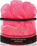 African Net Sponge Authentic, Loofah Exfoliating Body Scrubber Bath Sponge, African Exfoliating Net Sponge Back Scrubber Washcloth for Shower, Body Care Bathing Accessories (Rose Red)