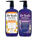 Dr Teal's Body Wash with Pure Epsom Salt, Daytime/Nighttime with Vitamin C & Sleep Blend, 24 fl oz (Pack of 2)
