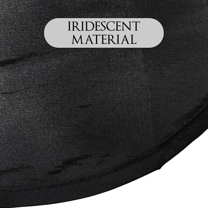 Betty Dain Shimmer Cutting/Styling Cape, Lightweight Iridescent Nylon, Snaps Adjust Up To 22 Inch Neck Closure, Water Resistant, 54" Wide x 62" Length x 22" Back, Black