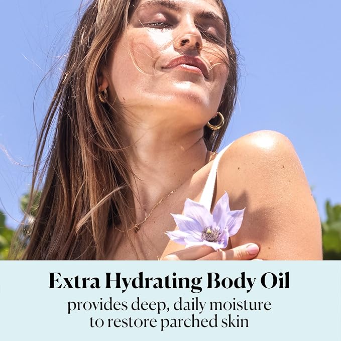 Sky Organics Organic Extra Hydrating Body Oil, Nourishing Organic Skin Care with Borage, Acai & Sweet Almond Oil, Nourishing Hydration for Softer, Smoother, Refreshing Orange & Spearmint Scent,