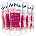 St. Ives Gentle Smoothing Face Scrub, Rose Water & Aloe Vera Exfoliator, Facial Scrub Made with 100% Natural Exfoliants, Paraben Free, Oil-Free, Dermatologist Tested 6 oz, 6 Pack