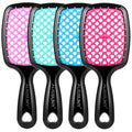 4 Pack Vented Detangling Hair Brush - Detangler Hairbrush with Soft Bristles for Effortless Tangle Free - Ideal for Wet Dry or Curly Damaged Hair for Women Men Kids