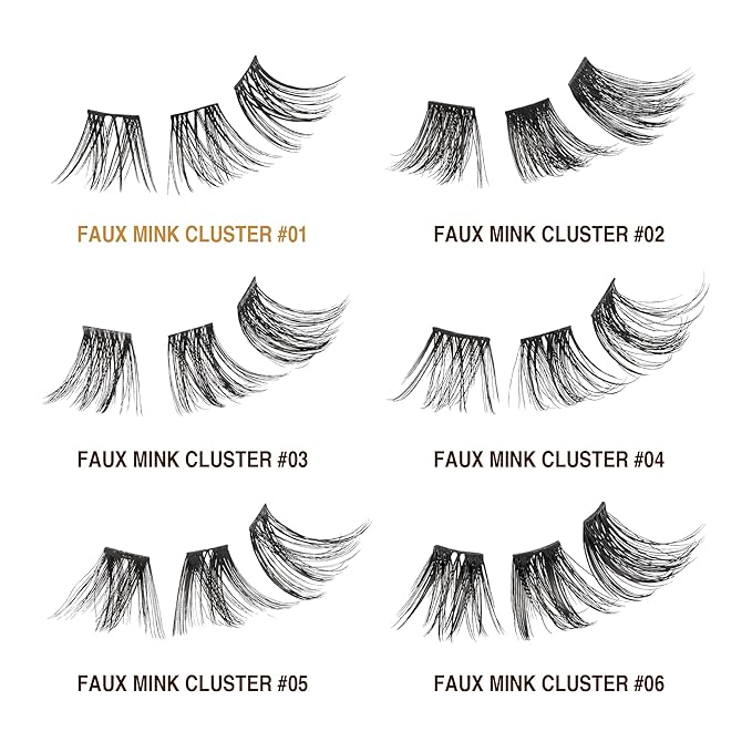 i•ENVY DIY Eyelash Extension Demi Extended - Featherlight Synthetic Reusable Artificial Eyelashes Multipack Lash Clusters