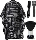 Professional Hair Cutting Cape with Neck Duster Brush, Adjustable Salon Closure Barber Cape Hair Cutting Accessories