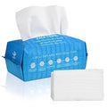 WITHU Disposable Face Towels, Ultra Soft, Biodegradable Makeup Remover Wipes, Hypoallergenic & Lint-Free Towelettes for Facial Cleansing, Multi-Use Dry Washcloths for All Skin Types/Daily 60 Ct