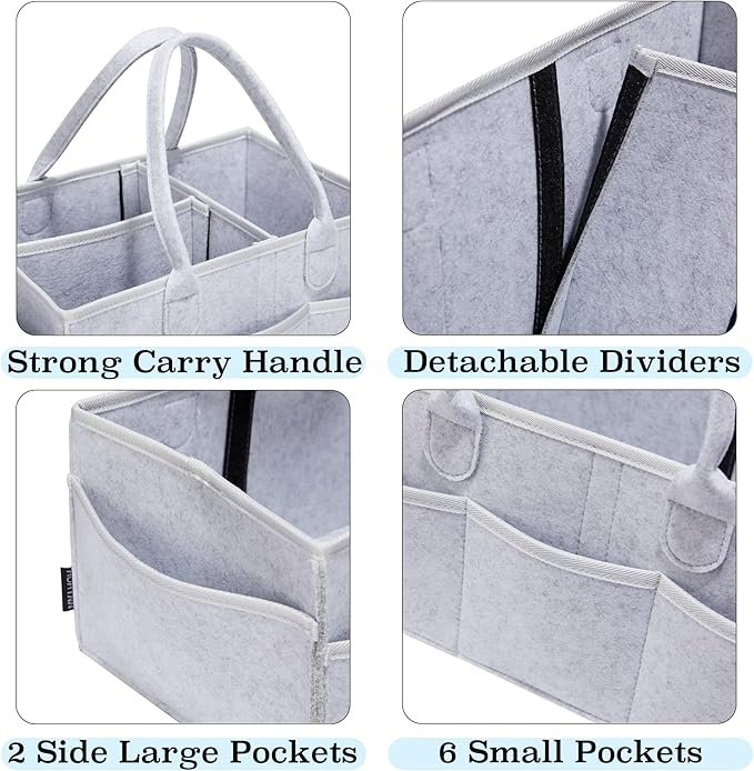 Pet Grooming Tote, Dog Grooming Supplies Organizer, Travel Outdoor (Bag ONLY) (Sliver Grey)