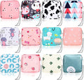 Paterr 12 Pcs Sanitary Napkin Storage Bag Set Including Portable Period Pouch Hand Wrist Strap Lanyard String Holder Tampons Holder Pouch First Period Gift for Purse Teen Girls (Chic Style)
