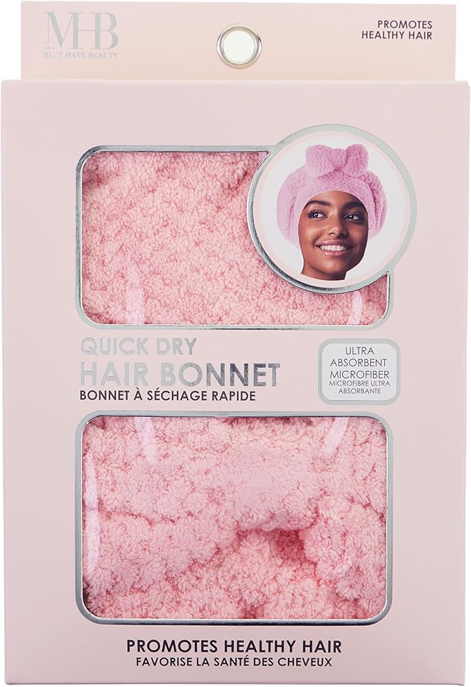 EXPRESSIONS Quick Dry Hair Bonnet – Ultra Absorbent Microfiber Drying Cap for All Hair Types, Soft & Lightweight Towel Bonnet for Fast Drying, Frizz Control & Healthy Hair Care