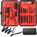 Nail Clippers Sets High Precisio Stainless Steel Nail Cutter Pedicure Kit Nail File Sharp Nail Scissors and Clipper Manicure Pedicure Kit Fingernails & Toenails with Portable Stylish case (Black)