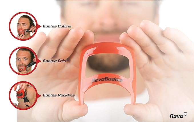 Revo Haircut Kit - Beard, Hair, Goatee, and Neckline Shaving Template Guide - Perfect Hairline Lineup and Beard Shaping Tool - Hair Cutting and Grooming Kit - Barber Supplies