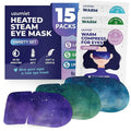 Heated Eye Mask For Dry Eyes - 15pcs Self Heating Steam Eye Mask - Warm Compress For Eyes - Warming & Ready To Use For Sleep & Relaxation - On-The-Go Warm Eye Compress For Dry Eyes Travel Essentials