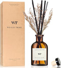 WEALD TRIBE Flower Reed Diffuser Set Vanilla Cinnamon Scent for Bathroom Air Fresheners | 4.0 fl oz Essential Oils with Sticks Home Fragrance Defusers | House Bedroom Office Shelf Decor & Gift