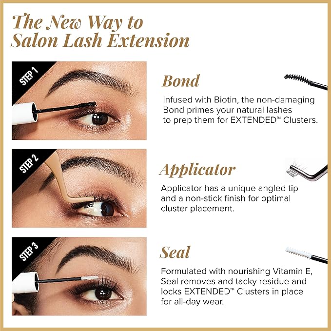 VLuxe Faux Mink Lash Cluster Mini Extended, 14 10-14mm Seamless DIY Lash Extensions, Lightweight Ultra Comfort False Eyelashes with Thin Microband for Natural Blending, Refill for Mini Lash Palette