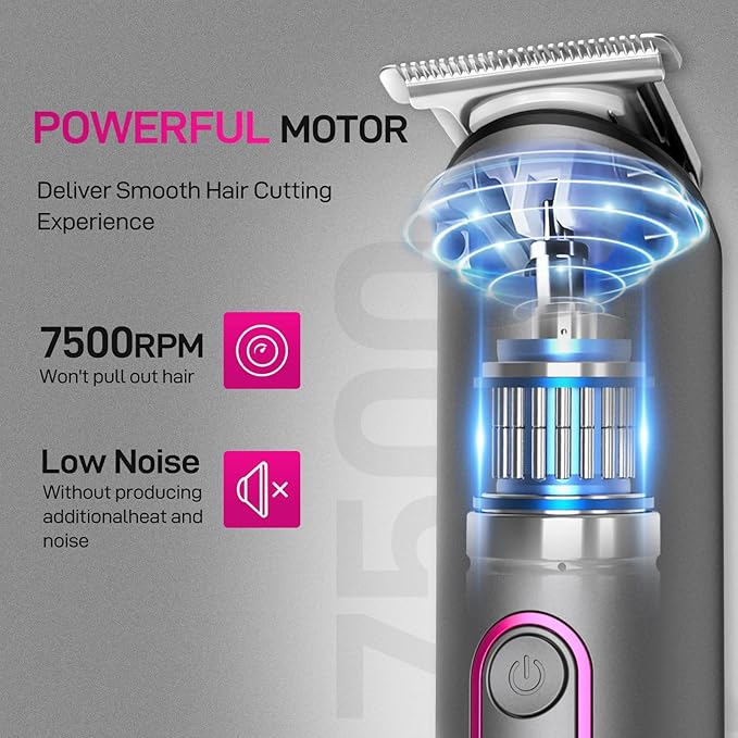 PRITECH Pubic Hair Trimmer Women - Rechargeable Bikini Trimmer for Women Sensitive Skin, Wet & Dry Use, Pain-Free Electric Razor&Shaver with Standing Recharge Dock, Ideal Gift, Aurora Gray