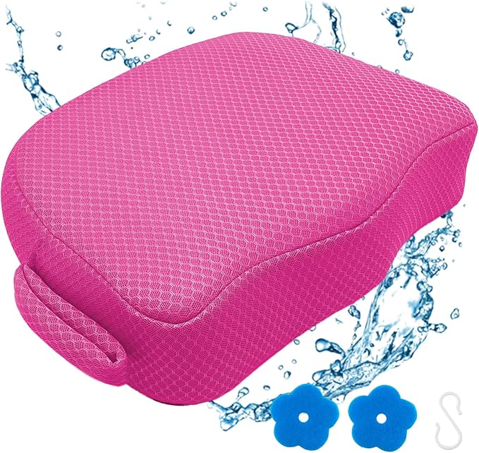 AEROiVi Hot Tub Booster Seat for Adults, 5 Inch Thick Supportive Cushion with Non-Slip Bottom, Weighted for Quick Sink without Float, Spa Booster Seat for Hot Tub (Including Inflatable), Pool, Bathtub