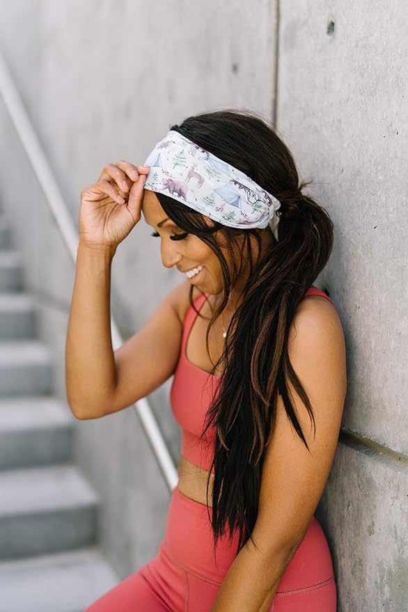 Maven Thread 4" Wide Workout Headbands for Women (2 Pack) – Non-Slip Sweatbands for Gym, Running & Yoga