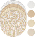 SHACOS 10 Inches Trivets for Hot Dishes, 4 Pieces Cotton Trivets Mats for Kitchen, Hot Pads for Countertops and Table, Heat-Resistant Pot Holders for Hot Pots and Pans(Khaki, 4pcs)