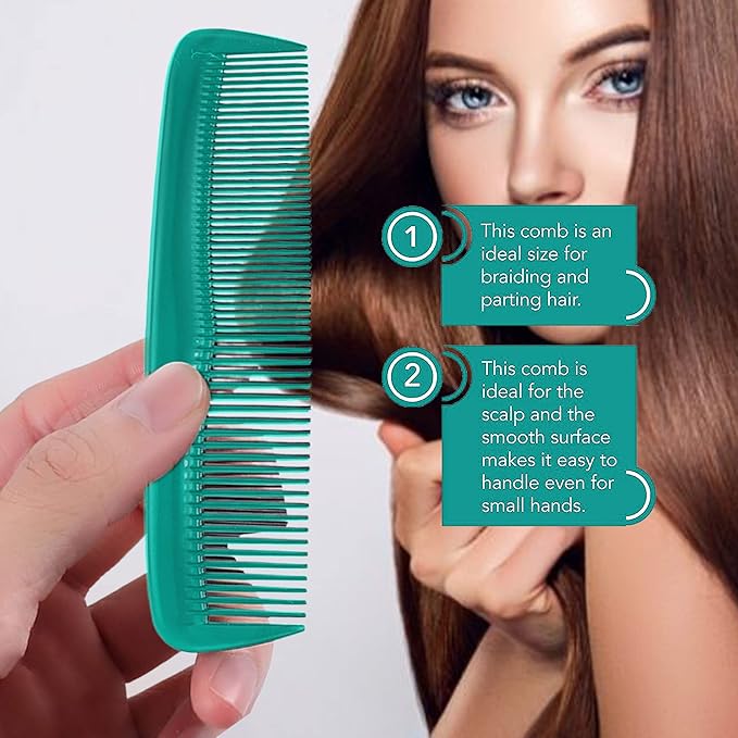 Soft 'N Style Hair Care 4-Pack Comb - Not Breakable - mens comb/fine tooth comb/peines para cabello
