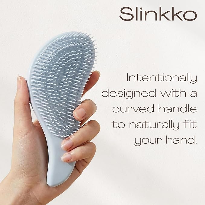 Classic Detangling Hair Brush for Wet & Dry Hair, Flexible Bristles, Anti-Breakage Hair Brush for Everyday Use – Matte Black