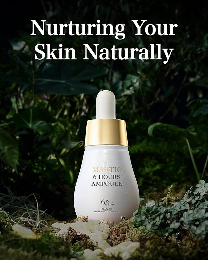 MASTINA Mastic Ampoule Serum (2-Pack, 0.5fl oz Each), Korean Face Serum with 63% Mastic Complex & Niacinamide for Firming & Hydrating, Great Value Pack