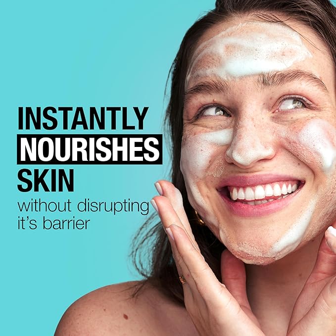 Neutrogena Ultra Gentle Cream to Foaming Face Wash for Sensitive Skin, Fragrance-Free Gentle Facial Cleanser, Hypoallergenic Skin Care, Non-Comedogenic Makeup Remover, 8.5 oz