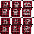 Bencailor 12 Pcs Pot Holders with Pocket Kitchen Hot Potholders Hot Pad Oven Mitts Cookie Bag Oven Gloves for Kitchen Gift Baking Cooking (Red and Black,Cooking Tool)