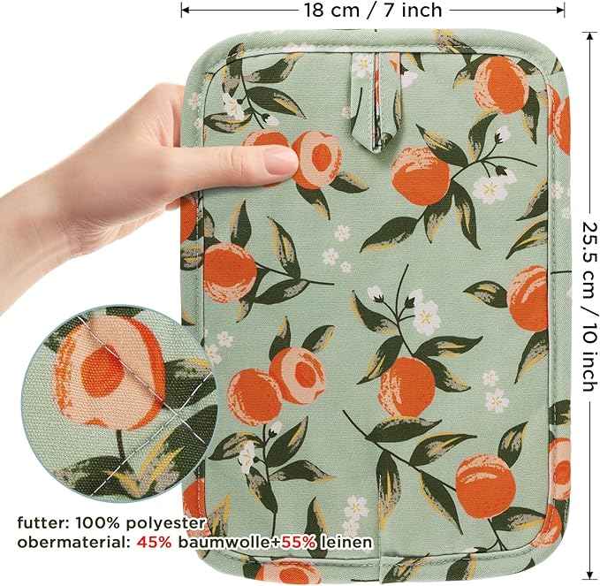 Pot Holders for Kitchen Heat Resistant Hot Pads for Countertops Oven Pot Holders Cotton Potholders for Kitchen Cooking Baking - 2PCS