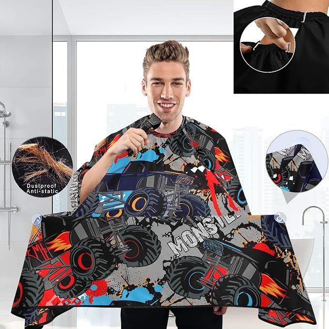 visesunny Professional Barber Cape Polyester Hair Cutting Salon Cape Apron Anti-Static Beard Bib Grooming Apron