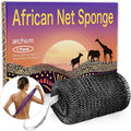 ARCH&M African Exfoliating Net Sponge - 53" Extra-Long Loofah Exfoliating Bath Sponge, Quick-Dry Mesh Body Scrubber for Women and Men Daily Use Body Care, Gentle for Sensitive Skin, Travel Spa Gifts