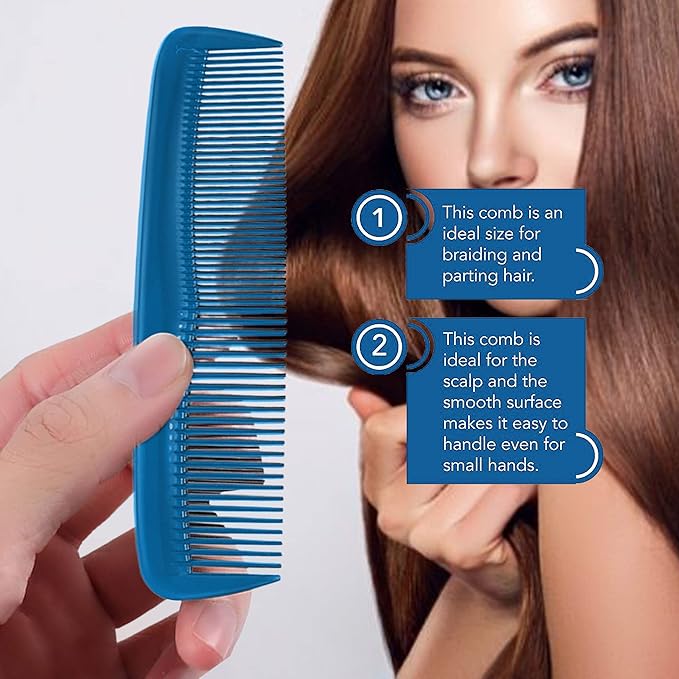Soft 'N Style Hair Care 4-Pack Comb - Not Breakable - mens comb/fine tooth comb/peines para cabello
