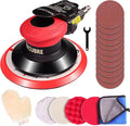 pneumatic Air Sander 5/6 Inch DA Palm Sander for auto body, High Speed Random Orbital Sander for Woodworking & Auto Polishing (6 Inch)