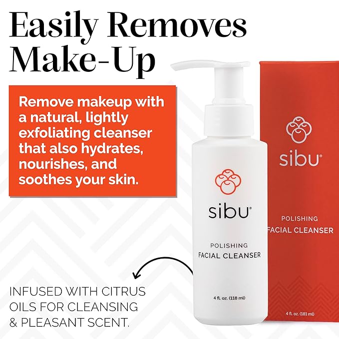 sibu Sea Buckthorn Polishing Facial Cleanser (4oz), Face Wash Made From Premium Himalayan Sea Berry Oil – Moisturizes Skin, Reduces Blemishes, Removes Make-up