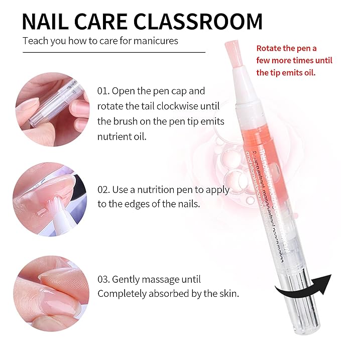 6Pcs Nail Cuticle Oils Nail Nutrition Oil Pen Nail Nourishment Pens 6 Smell Cuticle Revitalizer for Agnail Nourish Skin Nail Care (6pcs)