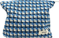 GUTGNK Corduroy Ladies Cosmetic Bag, Large Capacity Canvas Cosmetic Bag Travel Toiletry Bag Accessories Organizer, Blue Mesh