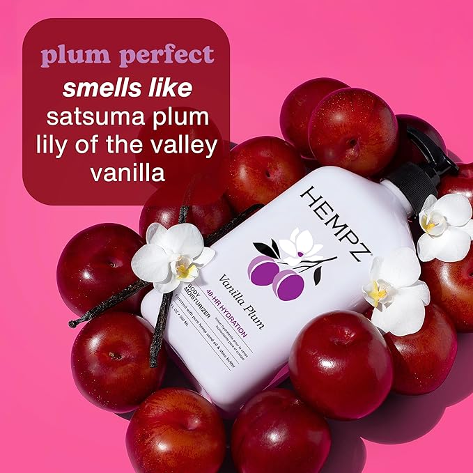 Hempz Limited Edition Vanilla Plum Hydrating Body & Hand Lotion 17 oz