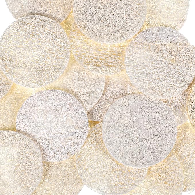25 PCS Natural Loofah Exfoliating Face Scrub Pads, 2.36in Face Body Scrub Pads, Loofa Sponges Facial Exfoliating Pads for Makeup & Dead Skin Removal, Cleansing Skin for Women and Men