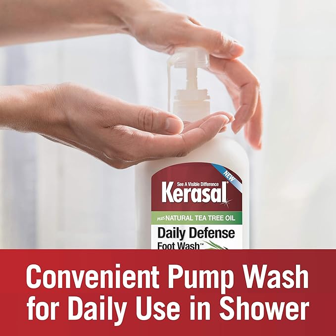 Kerasal Daily Defense Foot Wash Daily Cleanser for Feet, 12 Ounce (Pack of 2)
