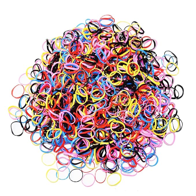 Baby Hair Ties Elastic Hair Rubber Bands,400pcs Multi Color Small Hair Holder Hair Tie for Kids Girls