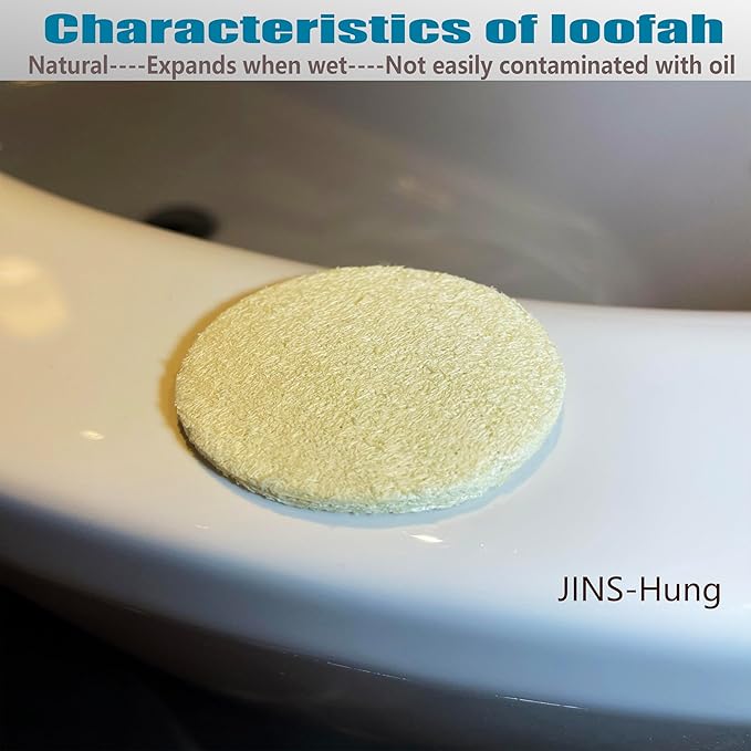 54 Pack Natural Loofah Sponge Exfoliating Face Pads - Facial Body Scrubbers Pad - When Bath Shower and Spa - Loofa Sponges Brush Scrub - Bulk Loofahs Scrubber - Cleansing Skin for Women and Men