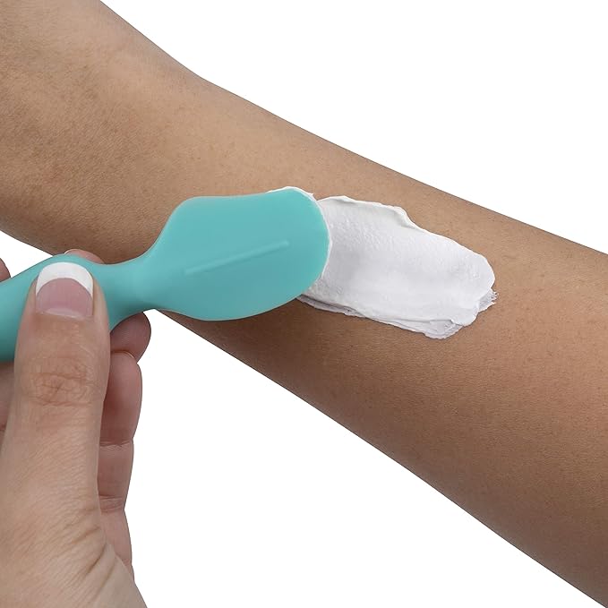 Dr. Talbot's Diaper Cream Brush for Babies - Diaper Rash Cream Applicator with Suction Base and Hygienic Case - Mini Size - Aqua Blue, (Pack of 2)