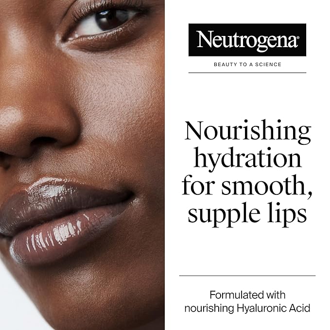Neutrogena Hydro Boost Hyaluronic Acid, Unscented Lip Balm Leaves Lips Feeling Hydrated, Sheer Ice Nude Lip Balm with a Sweet Sugar Flavor, Fragrance Free, 0.5 oz (Pack of 2)