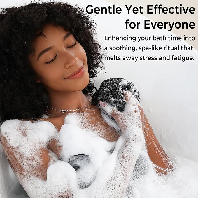 Authentic African Net Sponge - 2 Pieces Exfoliating Body Scrubber Bath Sponge - Back Scrub Washcloth for Shower - Face & Skin Care & Body Exfoliator Bathroom Essentials for Women