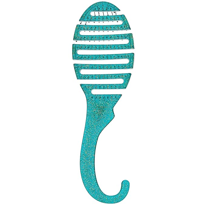 Wet Brush Shower Hair Brush Detangler - Exclusive Ultra-soft IntelliFlex Bristles - Minimizes Pain And Protects Against Split Ends & Breakage - Comb For Women, Men, Wet & Dry Hair - Green Glitter