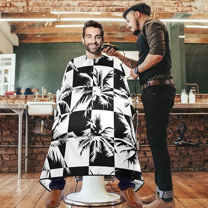 visesunny Professional Barber Cape Polyester Hair Cutting Salon Cape Apron Anti-Static Beard Bib Grooming Apron