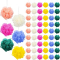Sunnyray 100 Pcs Bath Sponge Shower Loofahs Bulk Bath Luffas Exfoliating Body Scrubber Packs Assorted Color Mesh Balls Travel Cleaning Wash Puff Bathing Accessories for Women Men Body Wash, 6 Colors