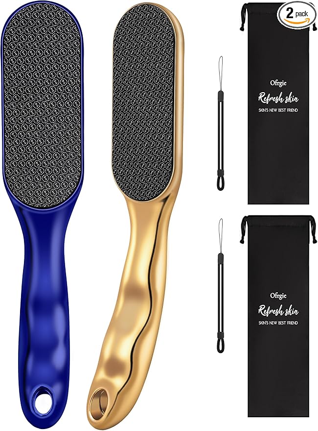 Beyond The Cream Veins Grain Foot File, Nano Glass Foot File, Hard Skin Callus Remover, Professional Pedicure Tool, Anti-Slip Handle Rope & Storage Bag, Ideal Gift for Beauty & Fitness Lovers, 2-Pack